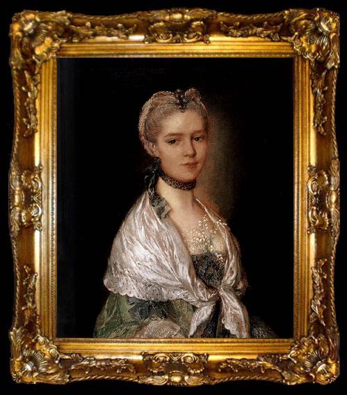 framed  Thomas Gainsborough Portrait of a Young Woman, ta009-2